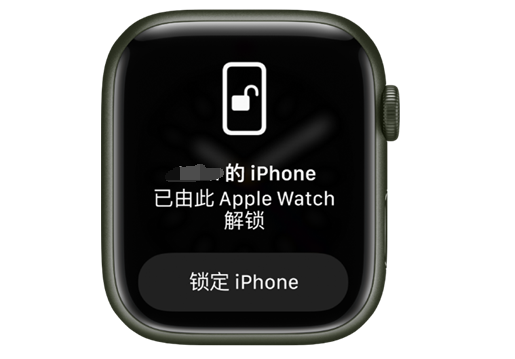 天河苹果手机维修分享用 AppleWatch 解锁配备面容 ID 的 iPhone方法 