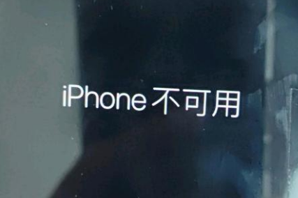 天河苹果服务网点分享锁屏界面显示“iPhone 不可用”如何解决 